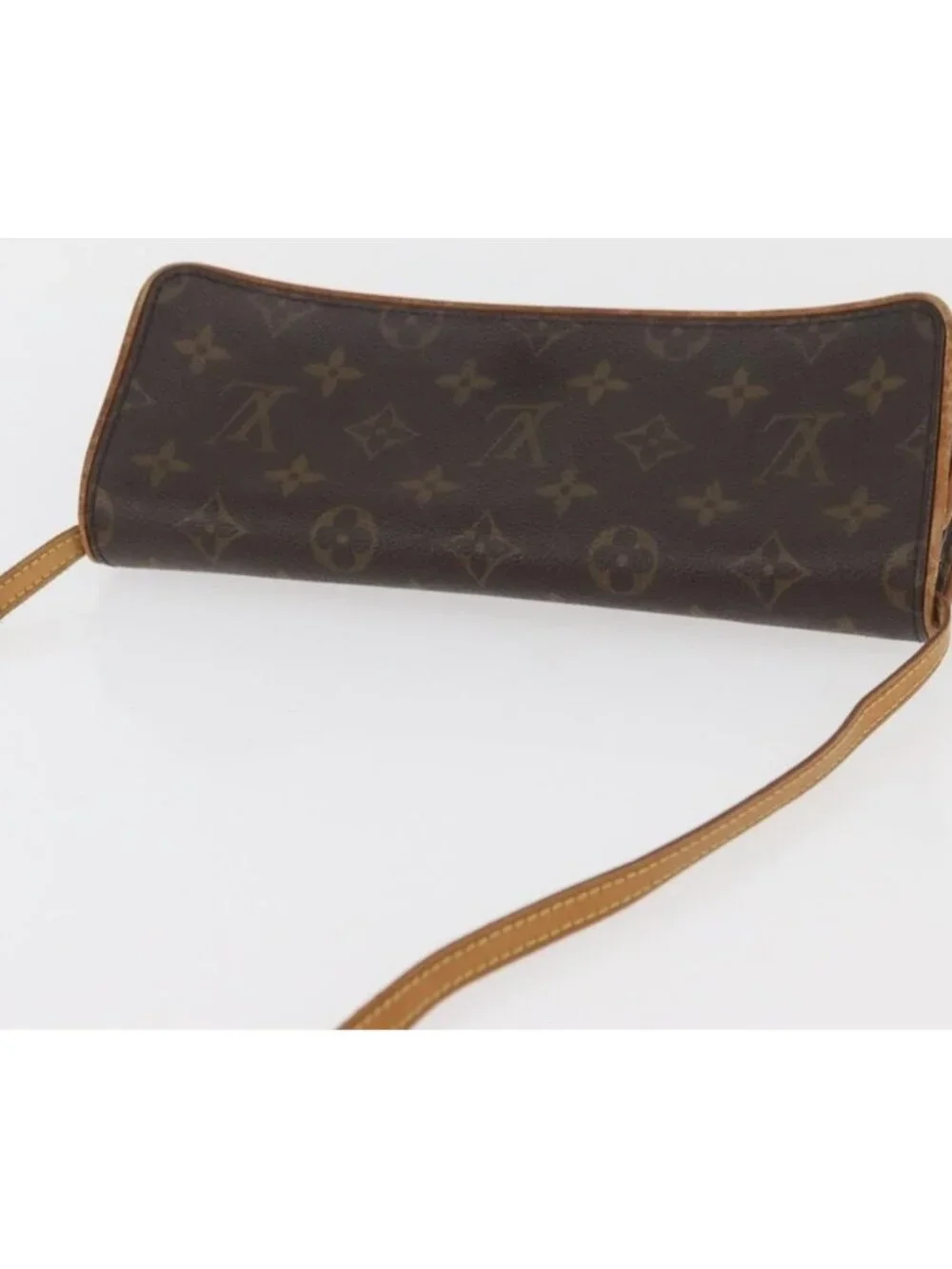 Authentic LOUIS VUITTON Monogram Pochette Twin GM Shoulder Bag M51852 LV